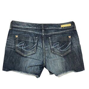 American Eagle Womens Distressed Denim Shorts Size 8 Blue